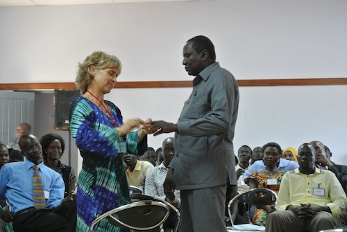 Gunilla performing TTT Training in South Sudan